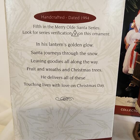 Lot 2 Hallmark Merry Olde Santa Ornaments 1994 #5 & 1996 #7 Ken Crow - Picture 6 of 8